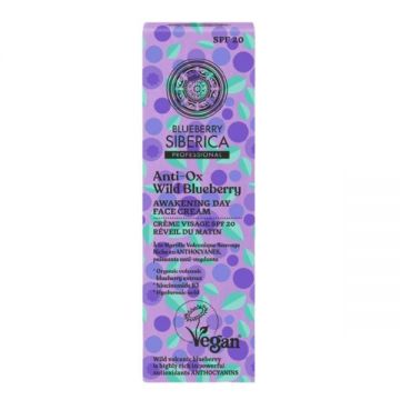 Crema de Zi Antioxidanta FPS20 cu Niacinamida si Acid Hialuronic Anti-OX Wild Blueberry, 50 ml