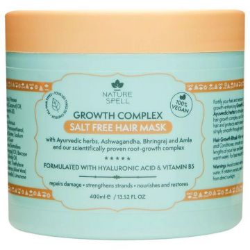 Masca pentru Crestere & Reparare Intensa a Parului - Nature Spell Hair Growth Mask, 400ml