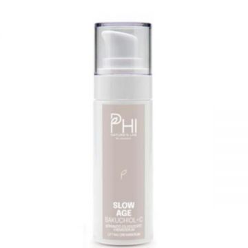 Ser Lifting anti-rid pentru ten matur Bakuchiol and Vitamin C Slow Age Cream Serum PHI Cosmetics, 30ml