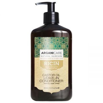 Balsam Fara Clatire Ultra-Hidratant cu Ulei de Ricin pentru Toate Tipurile de Par Arganicare, 400ml