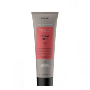 Masca coloranta pentru par rosu, Lakme Teknia, Refresh Coral Red Treatment, 250ml