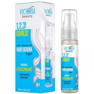 Serum Vegan pentru Par Cret cu Cocos Victoria Beauty Camco, 30 ml