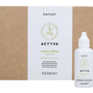 Tratament de Reconstructie pentru Par Deteriorat - Kemon Actyva Nuova Fibra Serum, 12 x 30 ml