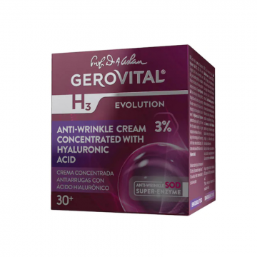 Crema Antirid Gerovital H3 Evolution cu Acid Hialuronic Concentratie 3%, 50 ml