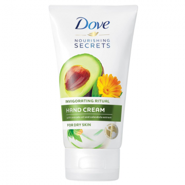 Crema de Maini Dove Nourishing Secrets, 75 ml, cu Ulei de Avocado si Extract de Galbenele