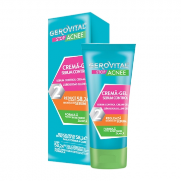 Crema Gel Sebum Control Gerovital Stop Acnee, 50 ml