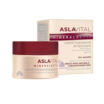 Crema Hidratanta Antipoluare Aslavital cu SPF10, 50 ml