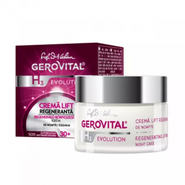 Crema Lift Regeneranta Gerovital de Noapte 30+ H3 Evolution, 50 ml