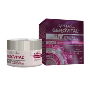 Crema Remodelare Contur Fata Gerovital H3 Evolution Perfect Look, 50 ml