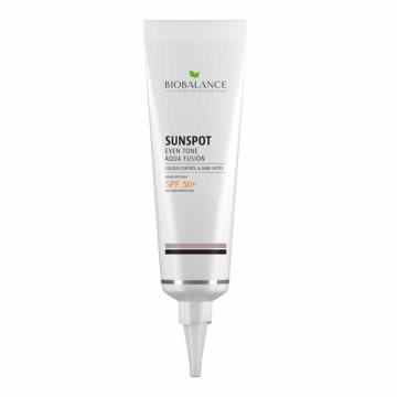 Crema solara SPF 50+ uniformizanta, impotriva petelor pigmentare, Aqua Fusion, Bio Balance, 40 ml