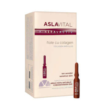 Fiole cu Colagen Aslavital, 10 Buc/Pachet x 2 ml