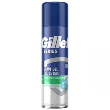 Gel de Ras cu Efect de Calmare a Pielii cu Aloe Vera - Gillette Series Shave Gel Soothing Sensitive with Aloe Vera, 200 ml