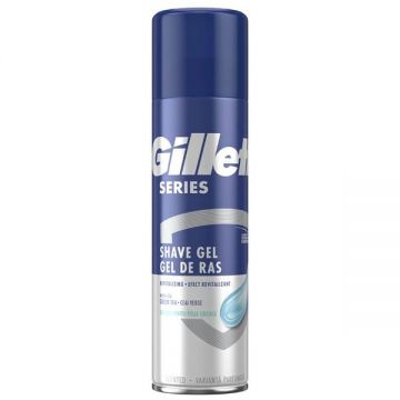 Gel de Ras cu Efect Revitalizant, cu Ceai Verde - Gillette Shave Gel Revitalizing with Green Tea, 200 ml