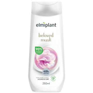 Lotiune de Corp Elmiplant Beloved Musk, 250 ml, Parfum Mosc Alb