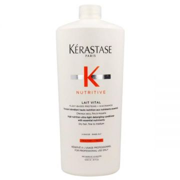 Balsam Nutritiv pentru Par Uscat, Fin spre Mediu - Kerastase Lait Vital with Plant-Based Proteins and Niacinamide, 1000 ml