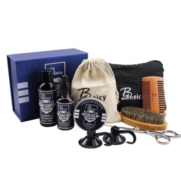 Kit ingrijire barba, Blue Edition Premium, Beneicy Sevich, 9 piese