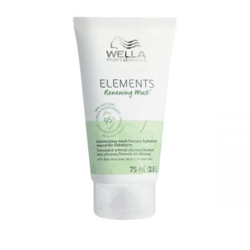 Masca de Par Vegana pentru Toate Tipurile de Par - Wella Professionals Elements Renewing Mask Travel Size, varianta 2023, 75 ml