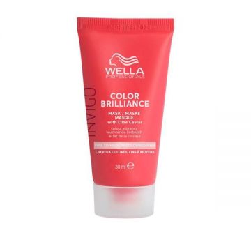 Masca pentru Par Vopsit Fir Subtire/Normal - Wella Professionals Invigo Color Brilliance Fine/Normal Mini Mask, varianta 2023, 30 ml