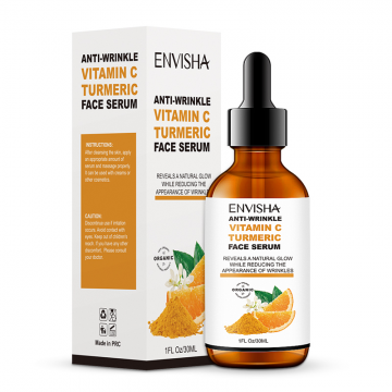 Ser facial antirid, Vitamina C, Turmeric, Colagen, Organic, Envisha Sevich, 30ml