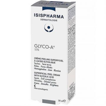 Crema de noapte cu 10% acid glicolic IsisPharma Glyco-A Medium Peeling, 30 ml