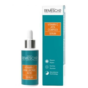 Serum reparator cu Vitamina C si Acid hialuronic Remescar, 30 ml