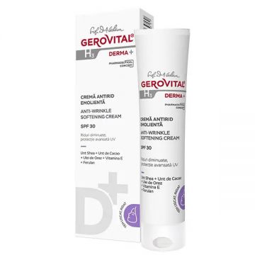 Crema antirid emolienta SPF30 Gerovital H3 Derma+ (Concentratie: Crema pentru fata, Gramaj: 30 ml)