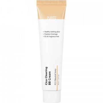 Crema coloranta de fata BB Cream Cica Clearing, Purito (Gramaj: 30 ml, Concentratie: Crema BB, Culoare produse: 13 Neutral Ivory)