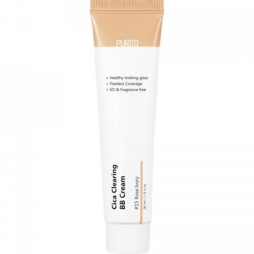 Crema coloranta de fata BB Cream Cica Clearing, Purito (Gramaj: 30 ml, Concentratie: Crema BB, Culoare produse: 15 Rose Ivory)