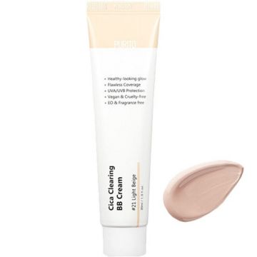 Crema coloranta de fata BB Cream Cica Clearing, Purito (Gramaj: 30 ml, Concentratie: Crema BB, Culoare produse: 21 Light Beige)