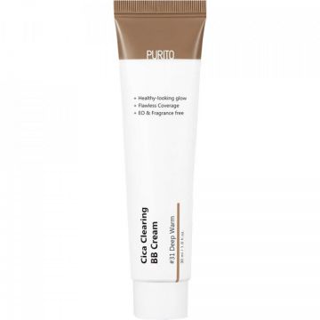 Crema coloranta de fata BB Cream Cica Clearing, Purito (Gramaj: 30 ml, Concentratie: Crema BB, Culoare produse: 31 Deep Warm)