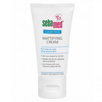 Crema dermatologica matifianta pentru ten acneic Sebamed Clear Face, 50 ml (Concentratie: Crema, Gramaj: 50 ml)