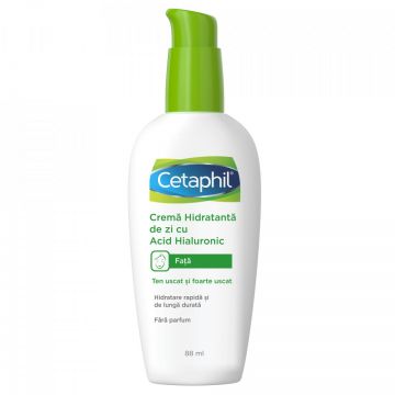 Cremă hidratantă de zi cu Acid Hialuronic Cetaphil (Concentratie: Crema, Gramaj: 88 ml)