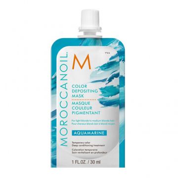 Masca de par nuantatoare Moroccanoil (Concentratie: Masca, Gramaj: 30 ml, Culoare produse: Aquamarine)