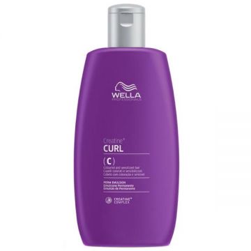 Emulsie de Permanent pentru Par Vopsit si Sensibil - Wella Professionals Creatine+ Curl (C) Perm Emulsion for Coloured and Sensitized Hair, 250ml