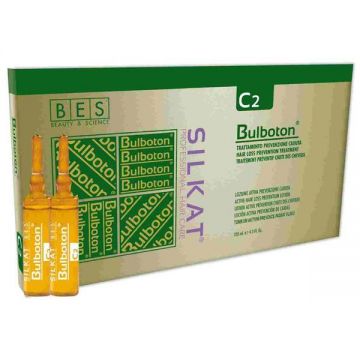 Lotiune Activa pentru Par - Bes Bulboton Silkat, 12 fiole x10 ml