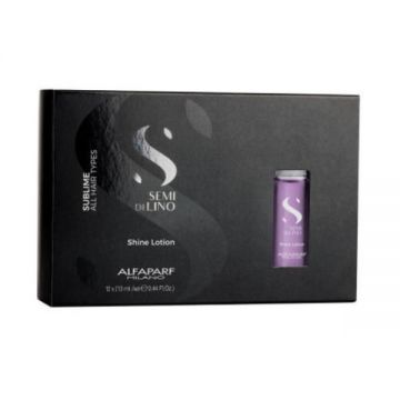 Lotiune pentru Stralucire - Alfaparf Milano Semi di Lino Sublime Shine Lotion, 12 fiole x 13 ml