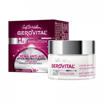 Crema anti-age intens restructuranta 45 Gerovital H3 Evolution (Concentratie: Crema pentru fata, Gramaj: 50 ml)