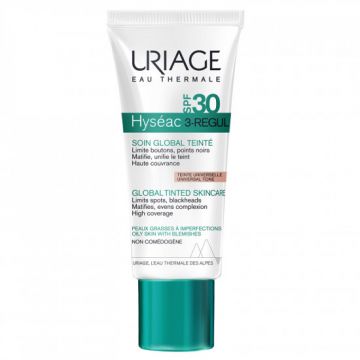 Crema colorata cu SPF 30 Hyseac 3-Regul, Uriage (Concentratie: Crema pentru fata, Gramaj: 40 ml)