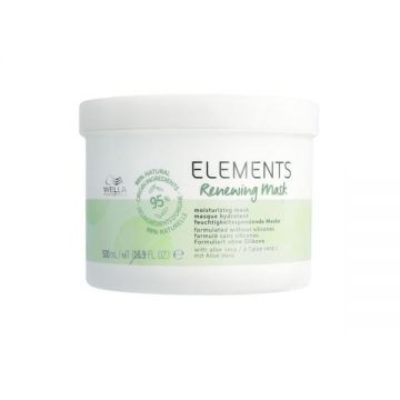 Masca de Par Vegana pentru Toate Tipurile de Par - Wella Professionals Elements Renewing Mask, varianta 2023, 500 ml