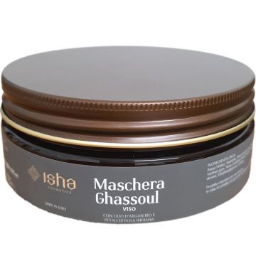 Masca pentru fata cu argila Ghassoul si ulei de argan, 200ml, Isha