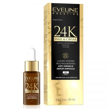 Ser de fata Eveline Cosmetics 24k Snail & Caviar (Concentratie: Serum, Gramaj: 18 ml)