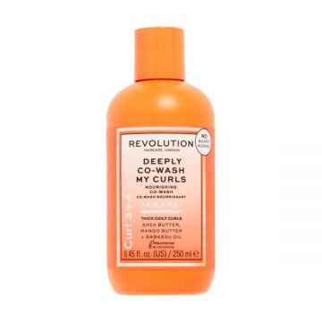 Balsam Hranitor pentru Par Cret si Ondulat - Revolution Hair Deeply Co-Wash My Curls Nourishing Co-Wash Curls 3+4, 250 ml