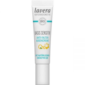 Crema Antirid pentru Ochi cu Coenzima Q10 - Basis Sensitiv Lavera, 15 ml