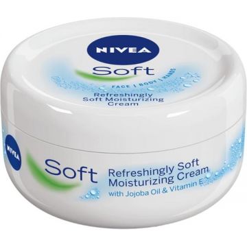 Crema cu Ulei de Jojoba si Vitamina E - Nivea Soft, 300 ml