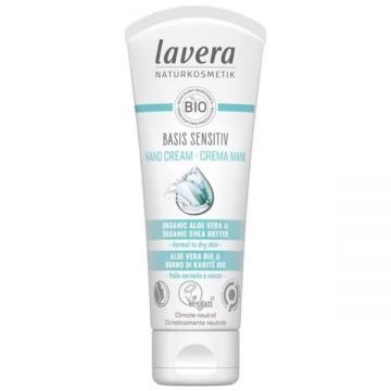 Crema de Maini cu Aloe Vera si Unt de Shea - Basis Sensitiv Lavera, 75 ml