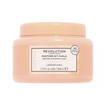 Masca pentru Parul Cret Restore My Curls - Revolution Haircare Curl 1+2 Restore Overnight Mask, 220 ml