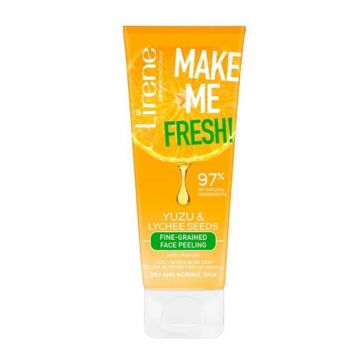 Scrub Facial - Lirene Dermo Program Make Me Fresh! Yuzu & Lychee Seeds, 75 ml