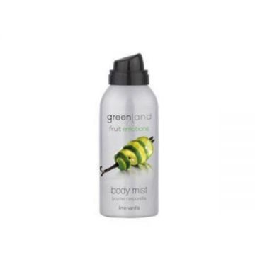 Spray corporal Body mist, cu lamaie verde si vanilie, Greenland, 75 ml