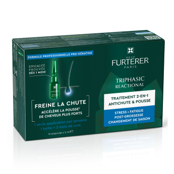 Tratament impotriva caderii parului Triphasic Reactional, 12 fiole*5 ml, Rene Furterer