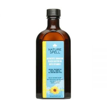 Ulei Natural de Ricin Negru si Vitamina E - Nature Spell Authentic Jamaican Black Castor Oil with Vitamin E for Hair & Skin, 150ml